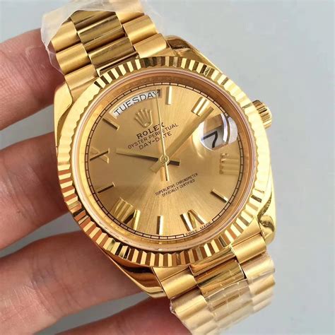 rolex day date gold replica|rolex day date look alike.